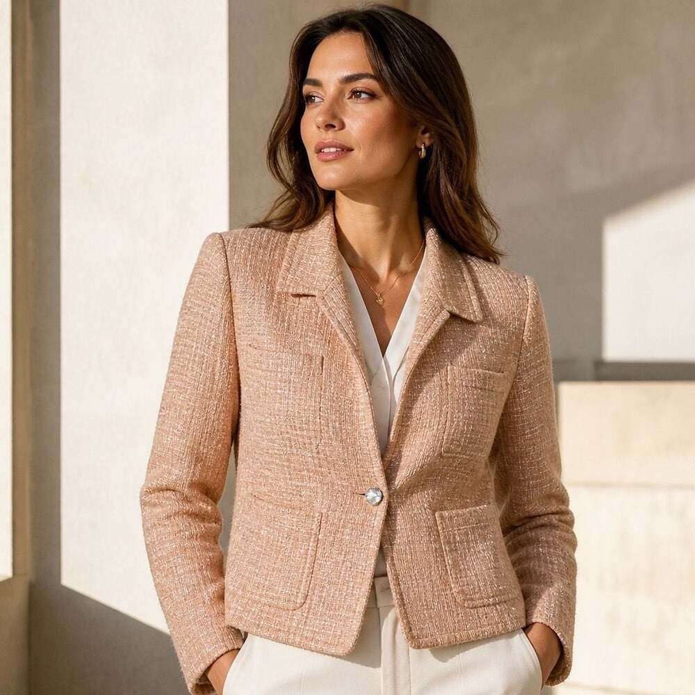 Harvé Benard by Benard Holtzman Vintage Textured Tweed Blazer Jacket